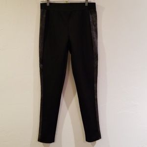 Black stretchy pants w/ faux snake skin accents